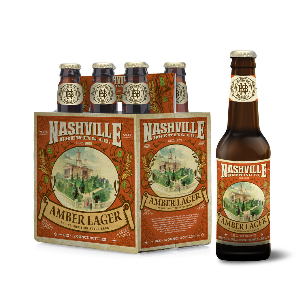 Nashville Brewing Company Nashville Brewing Company package design for Amber Lager Beer