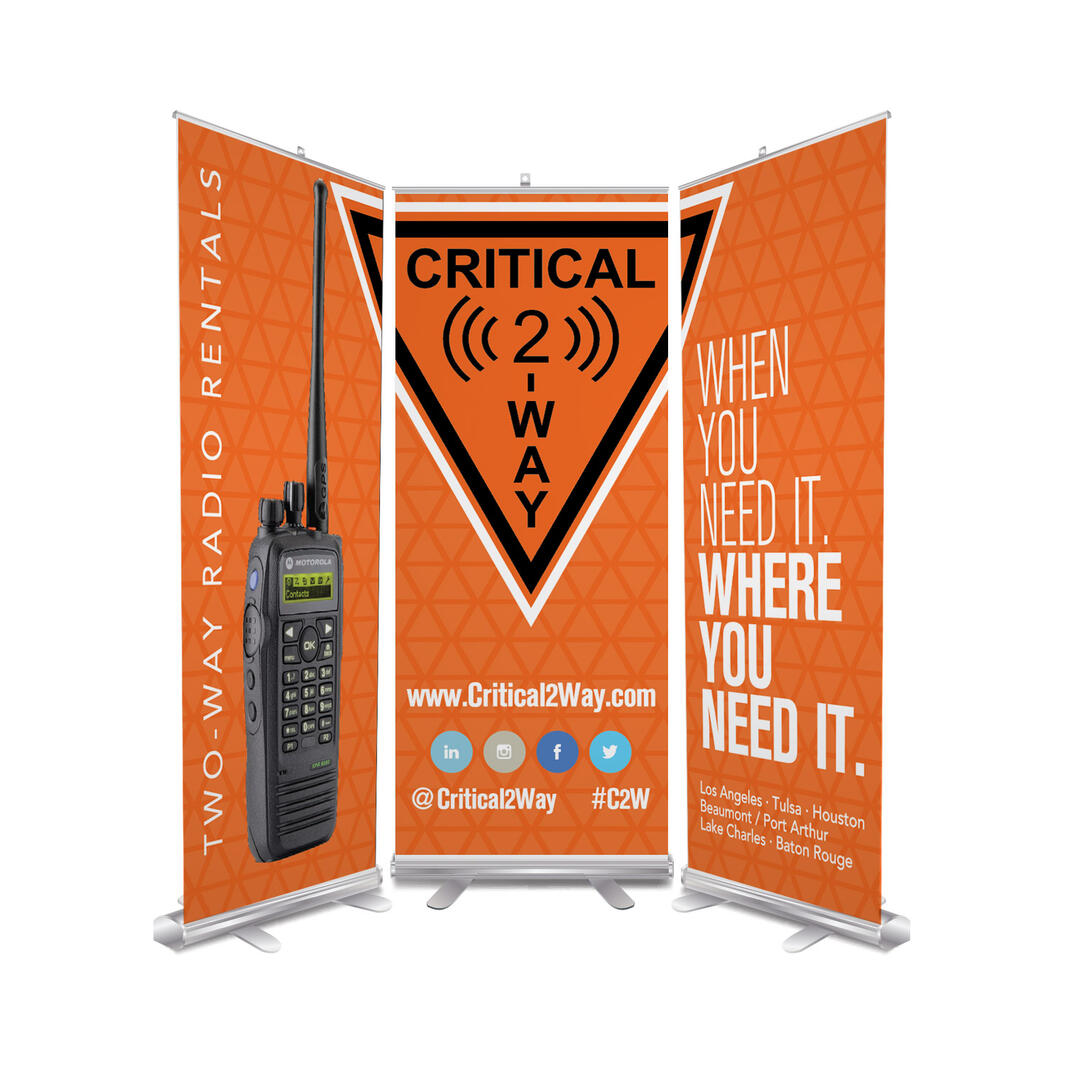Critial 2-Way Critial 2-Way trade show banner designs